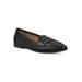 Women's Noblest Flat by White Mountain in Black Smooth (Size 6 M)