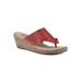 Women's Beaux Sandal by White Mountain in Red Smooth (Size 9 M)