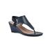 Women's All Dres Sandal by White Mountain in Navy Smooth (Size 7 M)