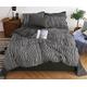 Slowmoose Simple Bedding With Pillow Case Duvet Cover - Double Queen King Size Quilt King 4pcs 220x240 / black-stri