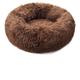 Slowmoose Round Plush Dog Bed - House Dog Mat, Winter Warm Sleeping Coffee XS-40cm