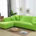 Slowmoose Tight Wrap Sofa Cover Elastic Sofa Cover L Style Sectional Corner Sofa 1-seat 90-140cm / Light green