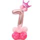 Slowmoose Rose / Gold Digital Number - Helium Ballon, Wedding, Birthday Party Balloon Pink 7