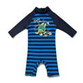 Bonverano Boy's All in One Swimsuit UPF 50+ Sun Protection SS Zip Sunsuit (Green Turtle) 12-18 Months