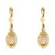 JewelryWeb 14k Yellow Gold and White Gold Dangle Guadalupe Earrings 10x30mm Jewelry Gifts for Women - 2.3 Grams