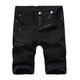 Allthemen Mens Summer Leisure Solid Color Denim Shorts Black 38