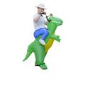 Slowmoose Inflatable Animal Dinosaur Halloween Party Costume - Three Dimensional Rideable green/yellow L - 150*195cm