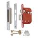 Erä Era Fortress 5 Lever Mortice Sashlock With Satin Effect Gold/Red 6.3cm