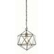 Searchlight Lighting 1 Light Cage Prism Pendant Antique Brass, E27