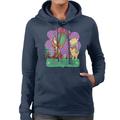 Disney Christmas Winnie The Pooh Share The Magic Women's Hooded Sweatshirt Navy Blue X-Large