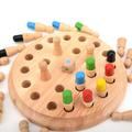 Slowmoose Wooden Puzzle Board Game - Color Memory Chess Piece