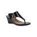 Women's All Dres Sandal by White Mountain in Black Patent Smooth (Size 7 1/2 M)