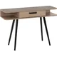 Seconique Saxton 1 Drawer Console Table In Mid Oak Effect And Grey Finish