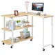 Costway L-Shaped Mobile 360 Rotating Corner Computer Desk Laptop Computer Pc Desk Home