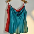 LILYSILK Silk Cami Top Ladies Blue UK Mulberry Silk Cool Cowl Neck Silk Tops 16