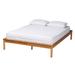 Efren Mid-Century Modern Honey Oak Finished Wood Full Size Bed Frame by Baxton Studio in Honey Oak (Size QUEEN)