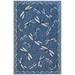 Liora Manne Carmel Dragonfly Indoor/Outdoor Rug 23"X7'6" by Brylane Home in Navy (Size 7'10" RD)