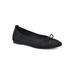 Women's Sashay Flat by White Mountain in Black Fabric (Size 8 1/2 M)