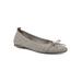 Women's Sashay Flat by White Mountain in Gold Fabric (Size 9 1/2 M)