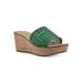 Women's Charges Sandal by White Mountain in Green Smooth (Size 8 M)