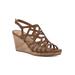 Women's Flaming Sandal by White Mountain in Tan Burnished Smooth (Size 7 M)