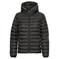 Steppjacke TOMMY HILFIGER "LW PADDED GLOBAL STRIPE JACKET" Gr. M (38), schwarz (black) Damen Jacken Steppjacken