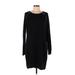 MICHAEL Michael Kors Casual Dress - Sweater Dress: Black Dresses - Women's Size Large