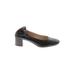 Everlane Heels: Pumps Chunky Heel Classic Black Print Shoes - Women's Size 8 - Almond Toe