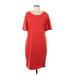 Lauren by Ralph Lauren Casual Dress - Sheath: Red Solid Dresses - Women's Size Large