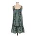 Tiny Cocktail Dress - Mini Square Sleeveless: Green Dresses - Women's Size 2X-Small