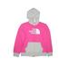 The North Face Zip Up Hoodie: Pink Tops - Kids Girl's Size Large