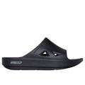 Skechers Men's GO RECOVER Refresh Sandals | Size 8.0 | Black | Synthetic | Machine Washable | Arch Fit | Hyper Burst