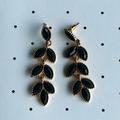 J. Crew Jewelry | Drop Stone Earrings | Color: Black/Gold | Size: Os