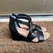 Giani Bernini Shoes | Giani Bernini Women's Camden Faux Leather Wedge Sandals Black New Without Tags | Color: Black | Size: 7