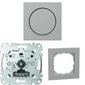 Bundle aus Schneider Electric Merten MEG5250-0460 Zentralplatte mit Drehknopf + Schneider Electric Merten - Universal Drehdimmer Unterputz + Schneider Electric Merten MEG4010-3660 M-Pure Rahmen