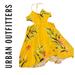 Urban Outfitters Dresses | Adorable Urban Outfitters Mustard Yellow Floral Cut Out Dress Sz L | Color: Yellow | Size: L