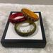 Gucci Jewelry | Gucci Logo Cuff Bracelet Carved Resin Thin Red | Color: Green/Red/Yellow | Size: Small