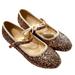 J. Crew Shoes | J. Crew Crewcuts Glitter Ballet Pumps Girls K4 | Color: Gold/Silver | Size: 4g