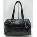 Coach Bags | Coach Signature Black Patent Leather Logo Double Handles Satchel Shoulder Bag | Color: Black | Size: Os