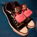 Converse Shoes | Converse All Star Chuck Taylor Shoes Pink & Black Plaid, Women's Size 11 Euc | Color: Black/Pink | Size: 11