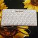 Michael Kors Bags | 28 Nwt Michael Kors Large Continental Wallet Vanilla-Powder Blush Pink | Color: Pink/White | Size: Os