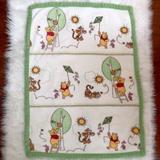 Disney Other | Disney Baby Winnie Pooh Bear Fleece Blanket Tigger Piglet Kite Bee Green Trim | Color: Green/White | Size: Osbb