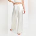 Free People Pants & Jumpsuits | Free People Good Days Satin Trousers | Color: White | Size: S