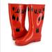 J. Crew Shoes | J. Crew Rain Boots Womens Sherpa Lined Penguin Wellie Red Winter Boots Size 7 | Color: Black/Red | Size: 7