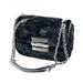 Michael Kors Bags | Michael Kors Sloan Shearling Bag Shoulder Bag Faux Fur & Leather Handbags | Color: Black/Silver | Size: 8" X 5 1/2" X 2 1/2"