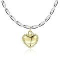 GAVIK To My Daughter Necklace Unique fashion 925 sterling silver necklace two tone plating heart pendant necklace for women gift gift