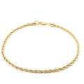 KLYSO Hiphop Jewelry Solid 18K Yellow Gold Rose Gold Filled Men's 1.15MM 1.45MM 18inches Diamond Cut Rope Chain Necklace