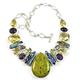 KLYSO Vintage style antique multi gemstones necklace 925 sterling silver jewelry silver necklaces