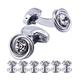 Men's Knot Cufflinks and Stud Earrings Fashion Wedding Shirts Jewelry Cufflinks Set Ornament (Color : D, Size : Same size) (Argento Same size)