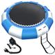 GYUEM Water Trampoline, 10ft Floating Lake Trampoline with Electric Pump & Rope Ladder, Inflatable Water Bouncer for Lake, Heavy Duty Water Trampoline for Adults, Teenagers